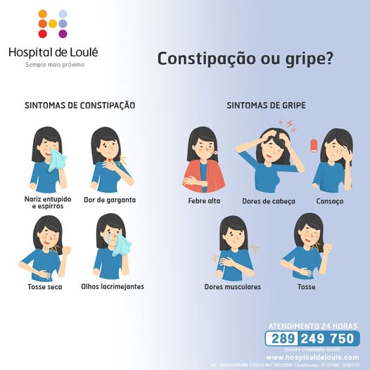 Qual a diferença entre gripe e constipação?